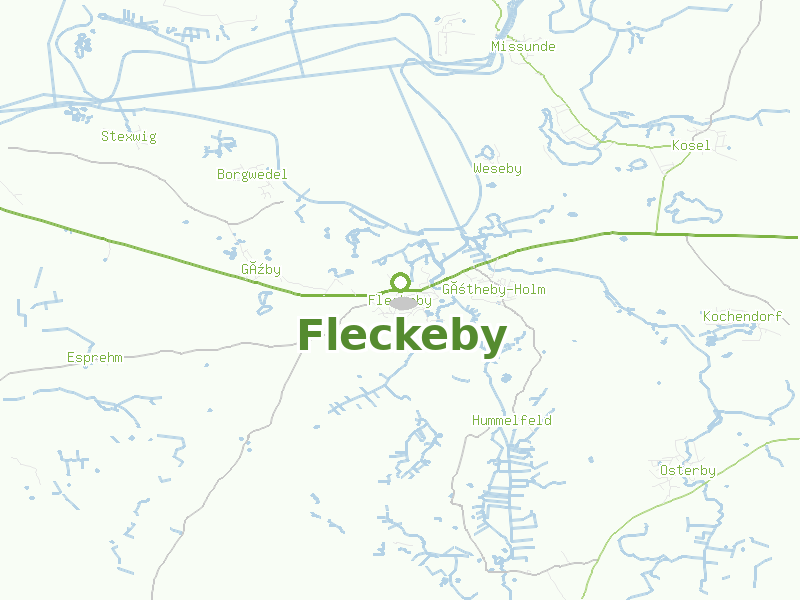 Karte von Fleckeby