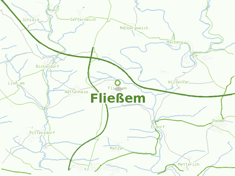 Karte von Fließem
