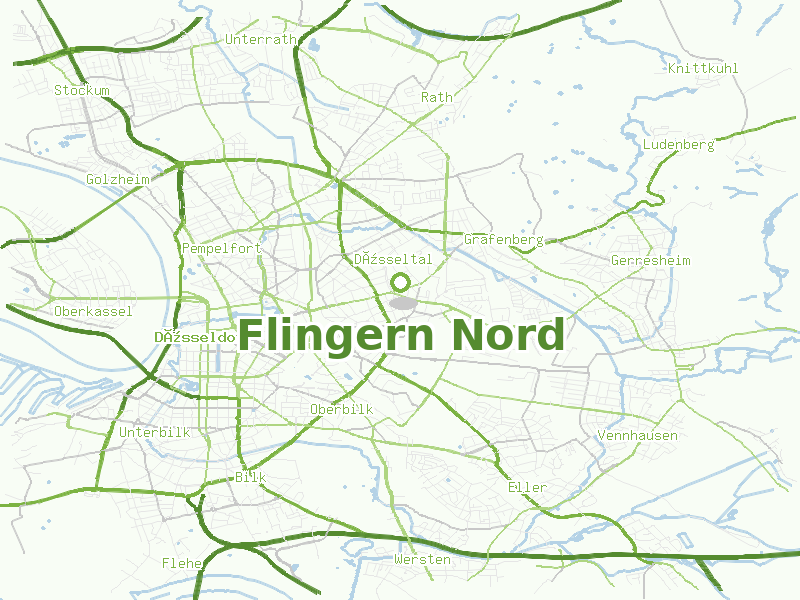 Karte von Flingern Nord