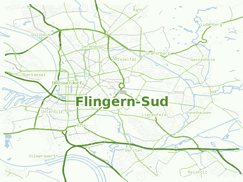 Karte von Flingern-Sud