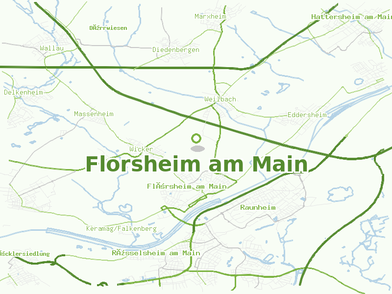 Karte von Florsheim am Main