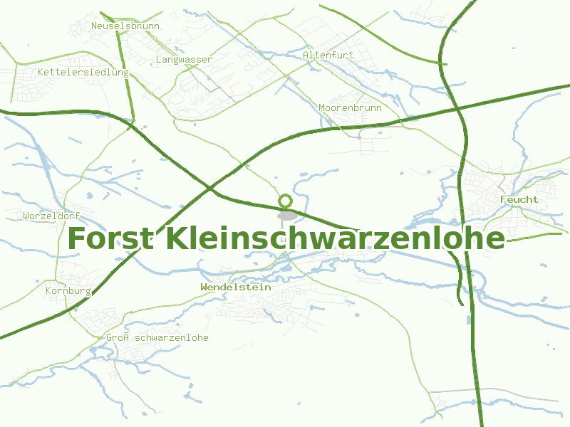 Karte von Forst Kleinschwarzenlohe