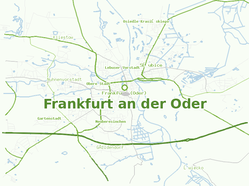 Karte von Frankfurt an der Oder