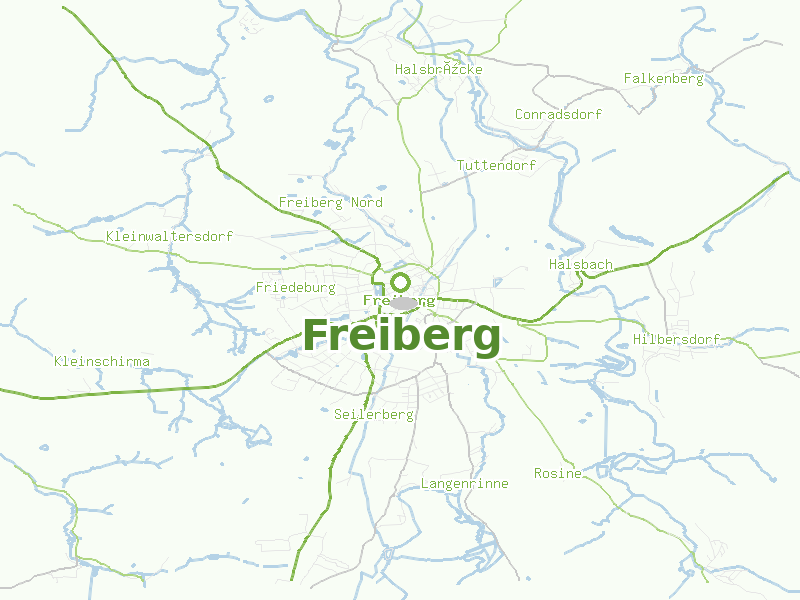 Karte von Freiberg