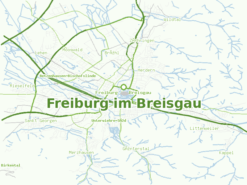 Karte von Freiburg im Breisgau