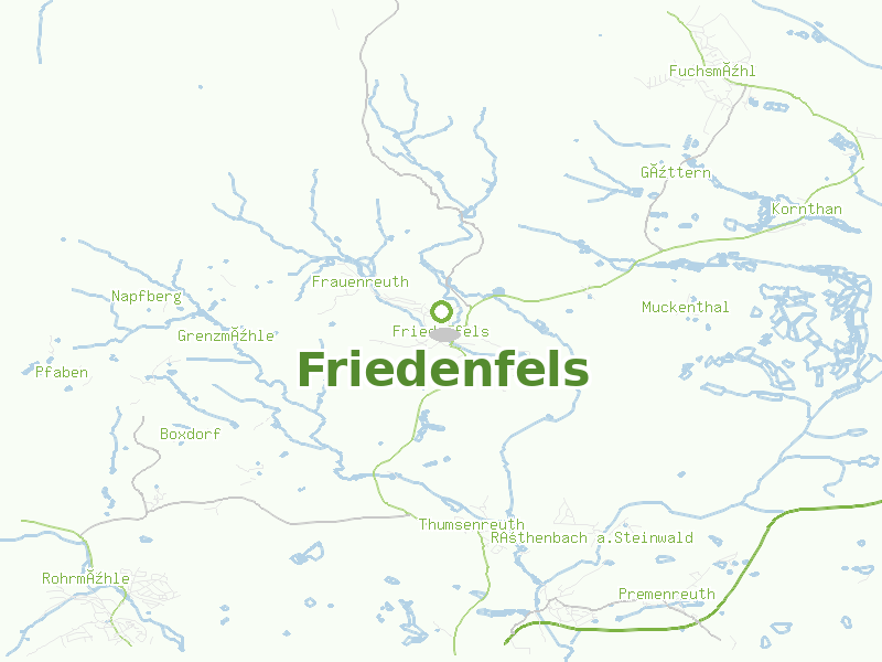 Karte von Friedenfels