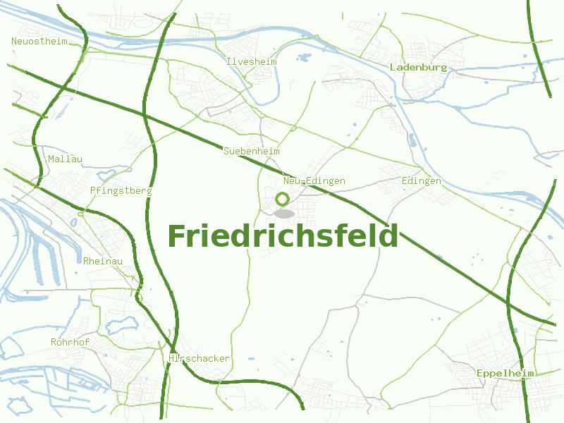 Karte von Friedrichsfeld
