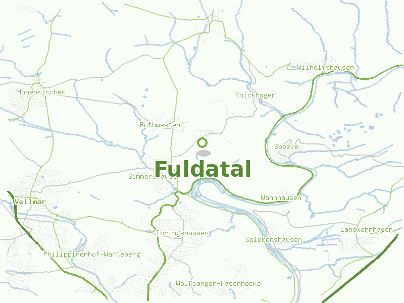Karte von Fuldatal