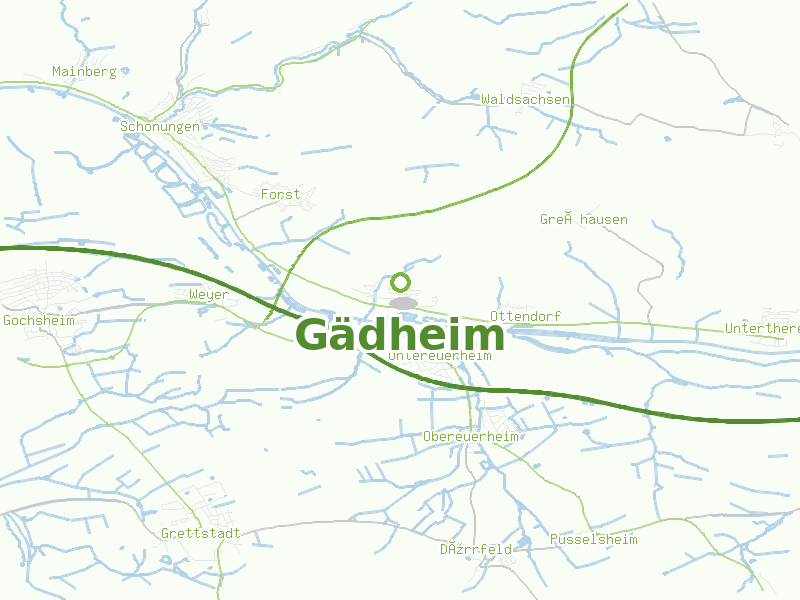 Karte von Gädheim