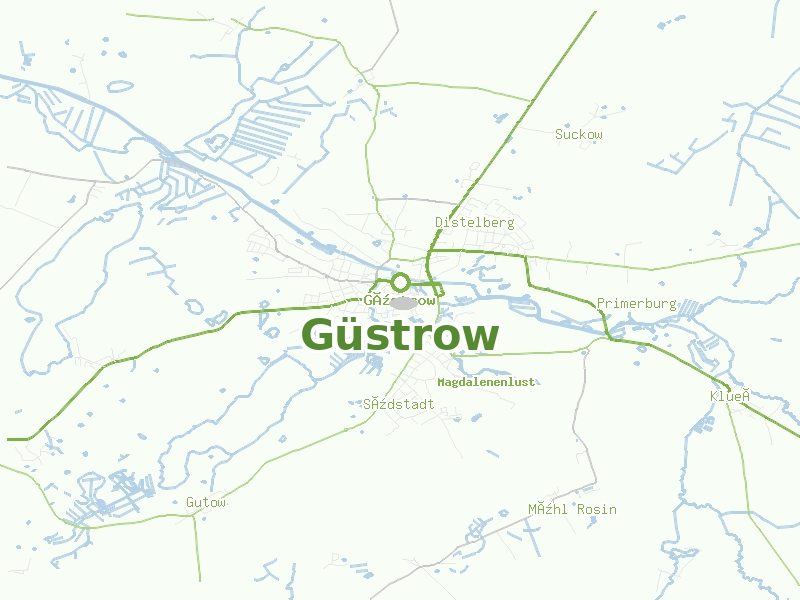 Karte von Güstrow
