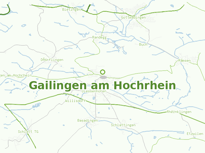 Karte von Gailingen am Hochrhein