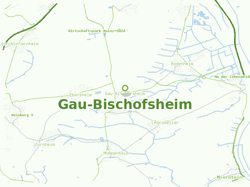 Karte von Gau-Bischofsheim