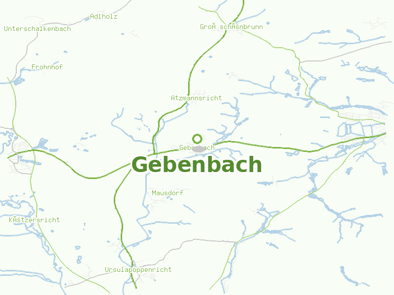 Karte von Gebenbach
