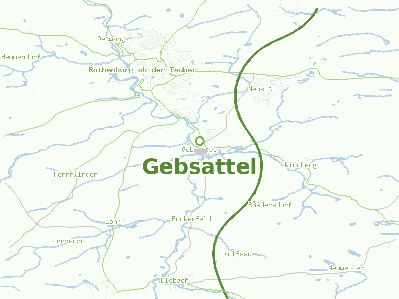 Karte von Gebsattel
