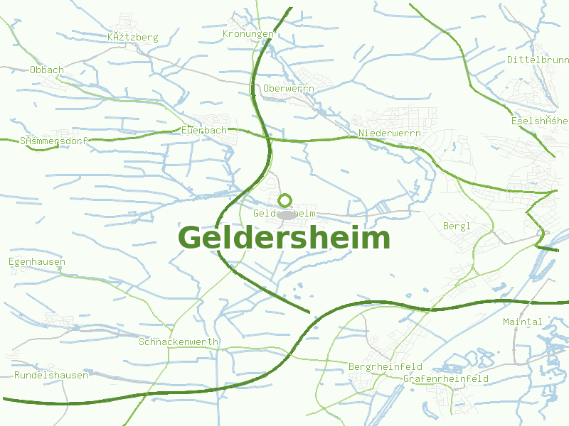 Karte von Geldersheim