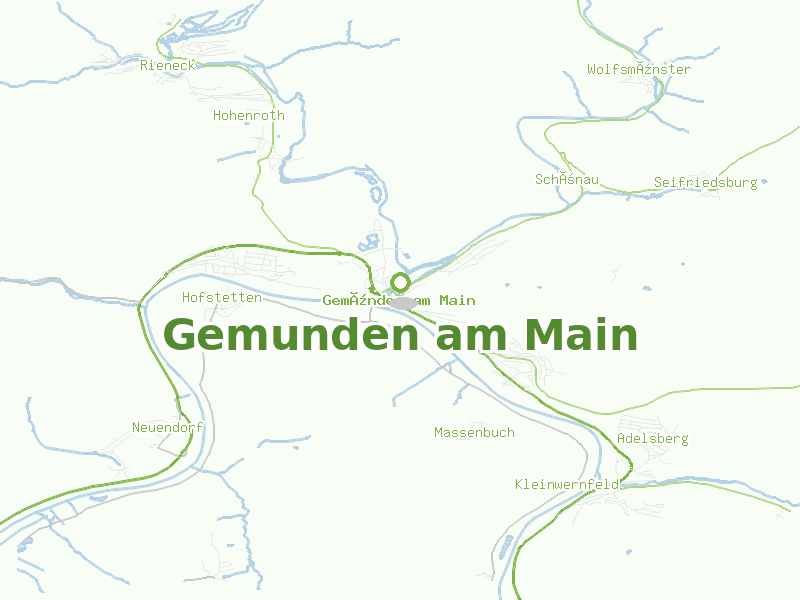 Karte von Gemunden am Main
