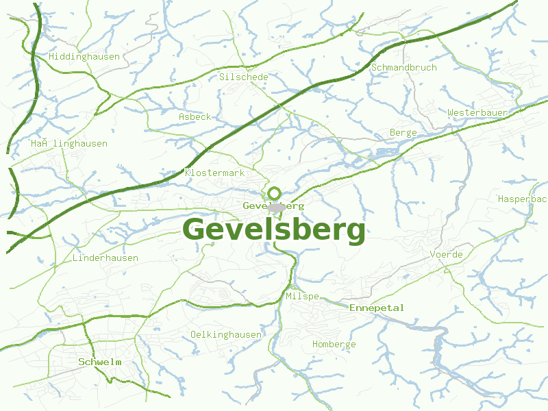 Karte von Gevelsberg