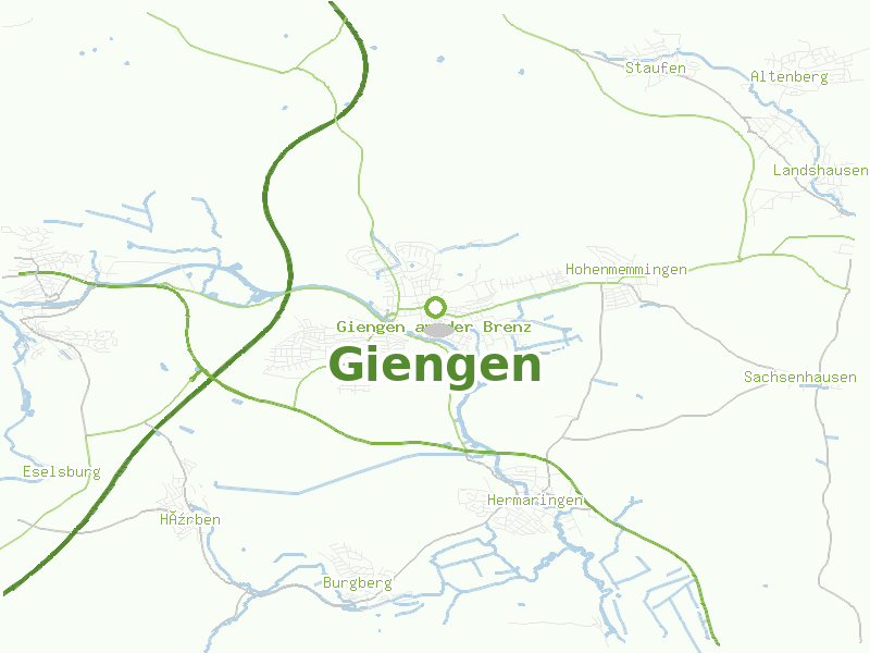 Karte von Giengen