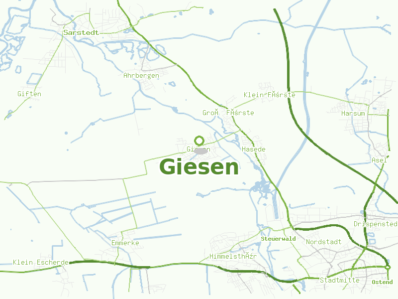 Karte von Giesen