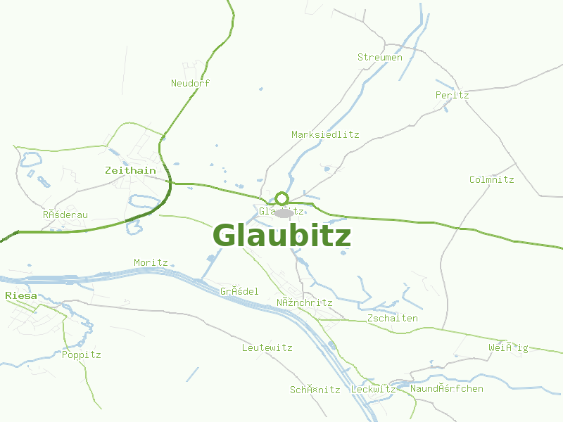 Karte von Glaubitz
