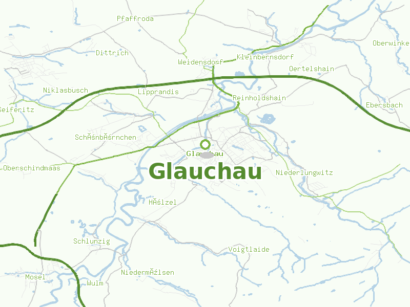 Karte von Glauchau