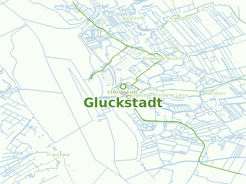 Karte von Gluckstadt