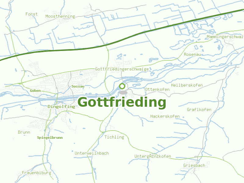 Karte von Gottfrieding
