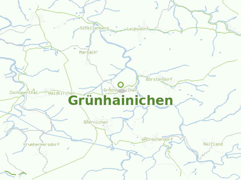 Karte von Grünhainichen