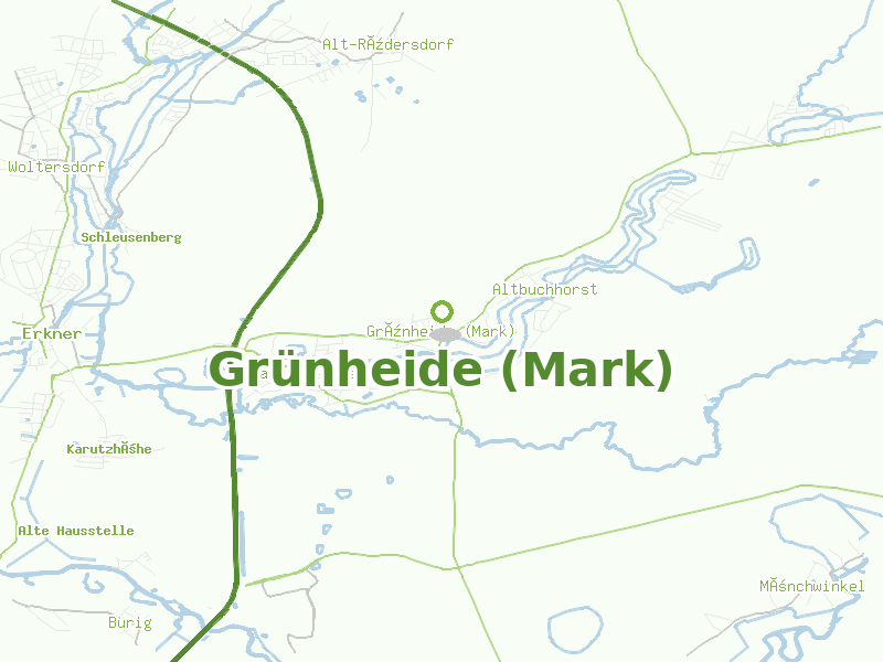 Karte von Grünheide (Mark)