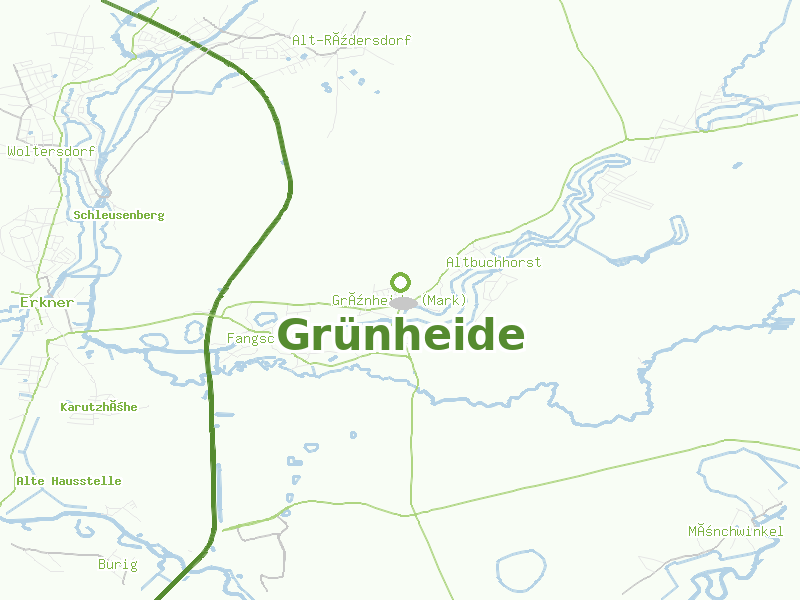 Karte von Grünheide