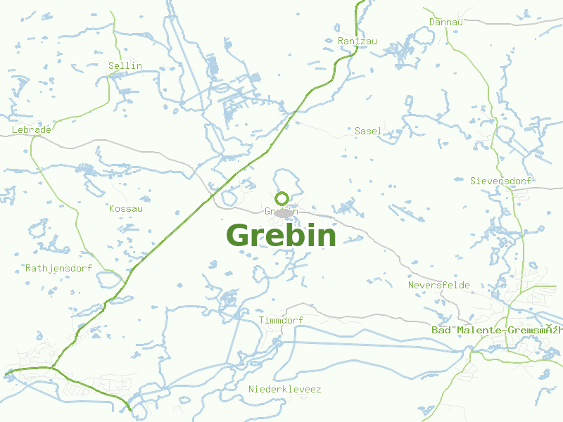 Karte von Grebin