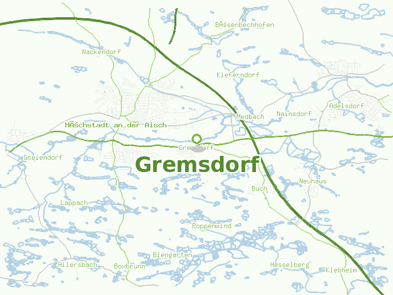 Karte von Gremsdorf