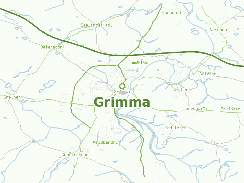 Karte von Grimma