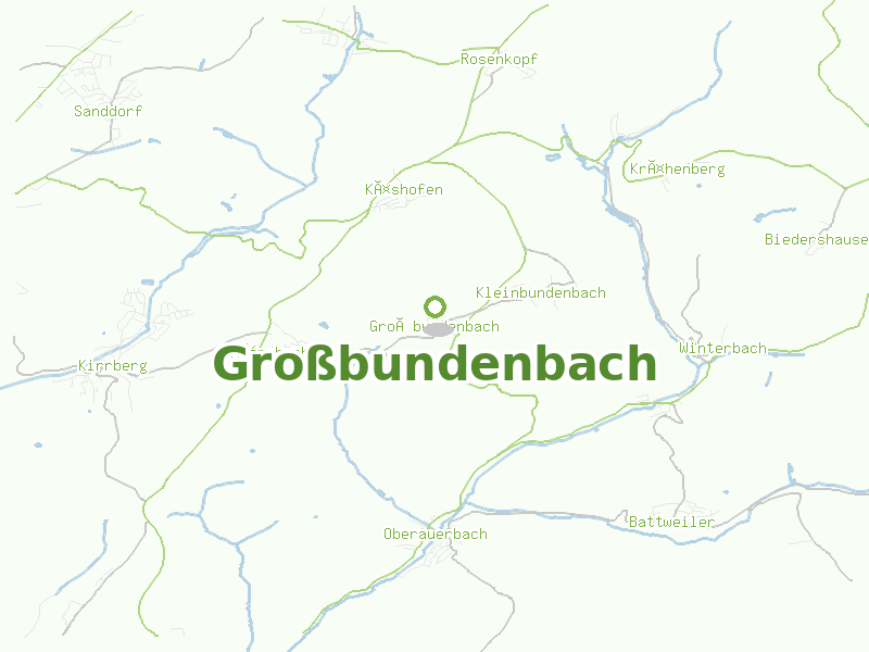 Karte von Großbundenbach