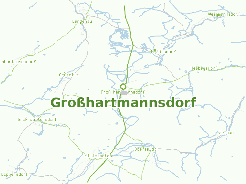 Karte von Großhartmannsdorf