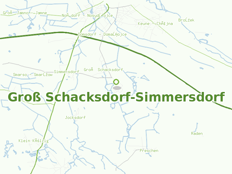 Karte von Groß Schacksdorf-Simmersdorf