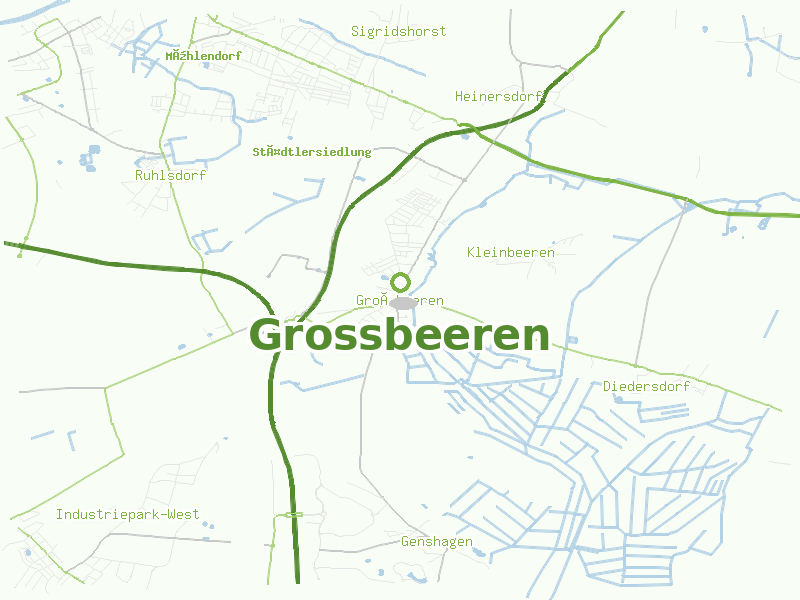 Karte von Grossbeeren
