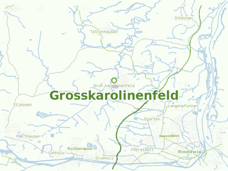 Karte von Grosskarolinenfeld
