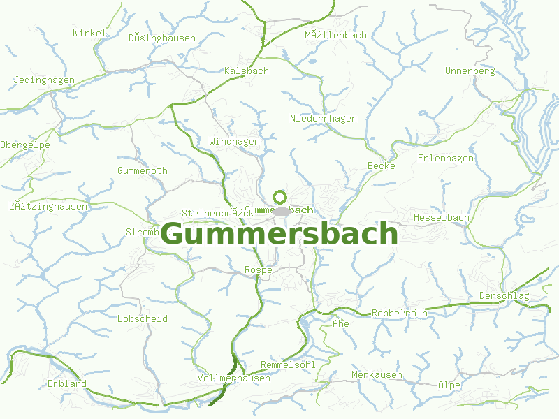 Karte von Gummersbach