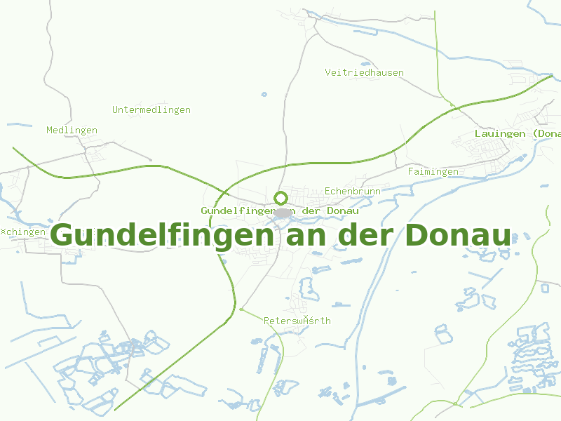 Karte von Gundelfingen an der Donau