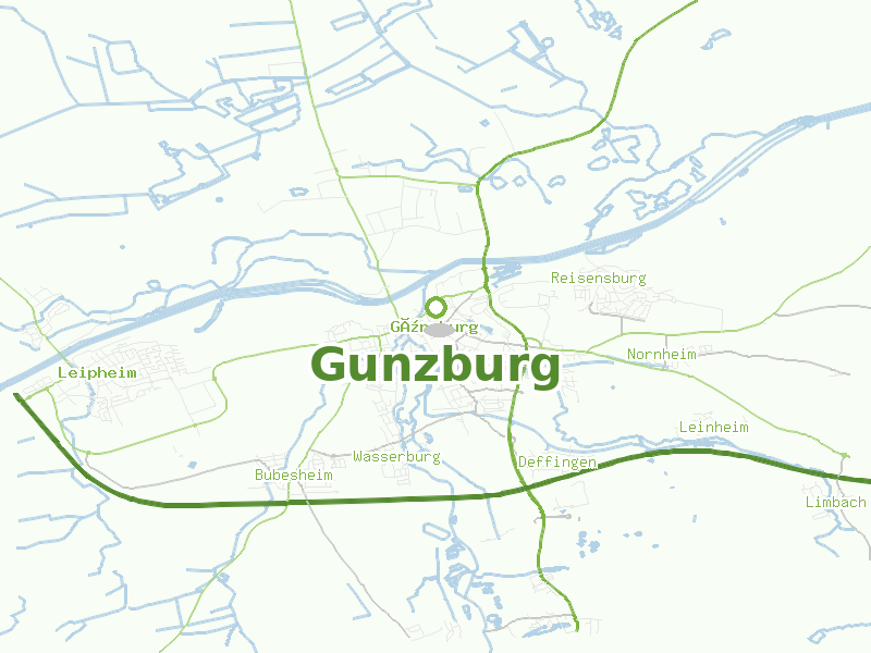 Karte von Gunzburg