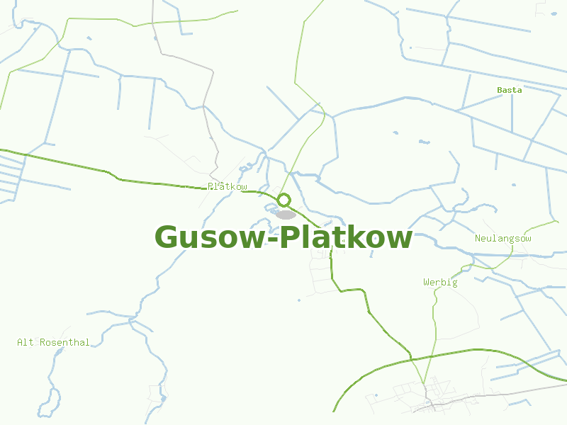 Karte von Gusow-Platkow