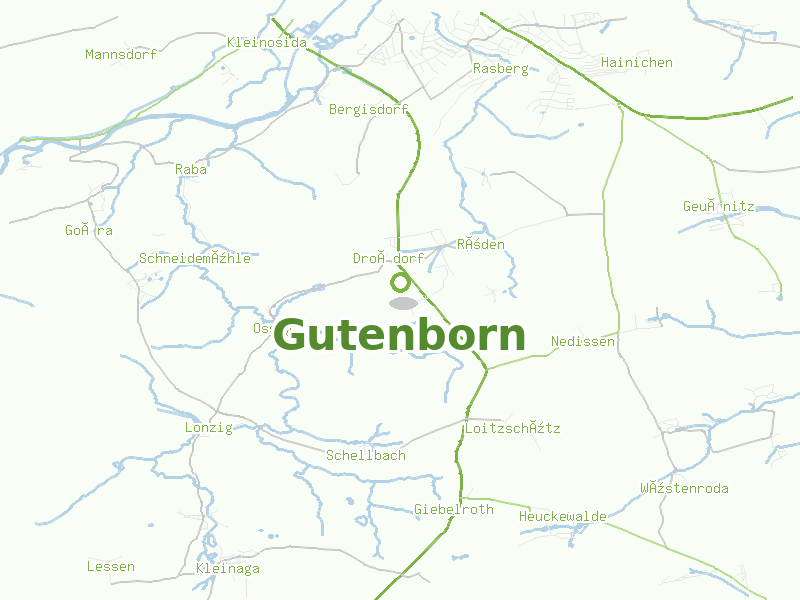 Karte von Gutenborn
