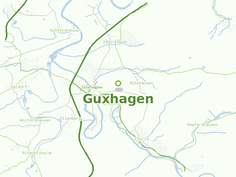 Karte von Guxhagen
