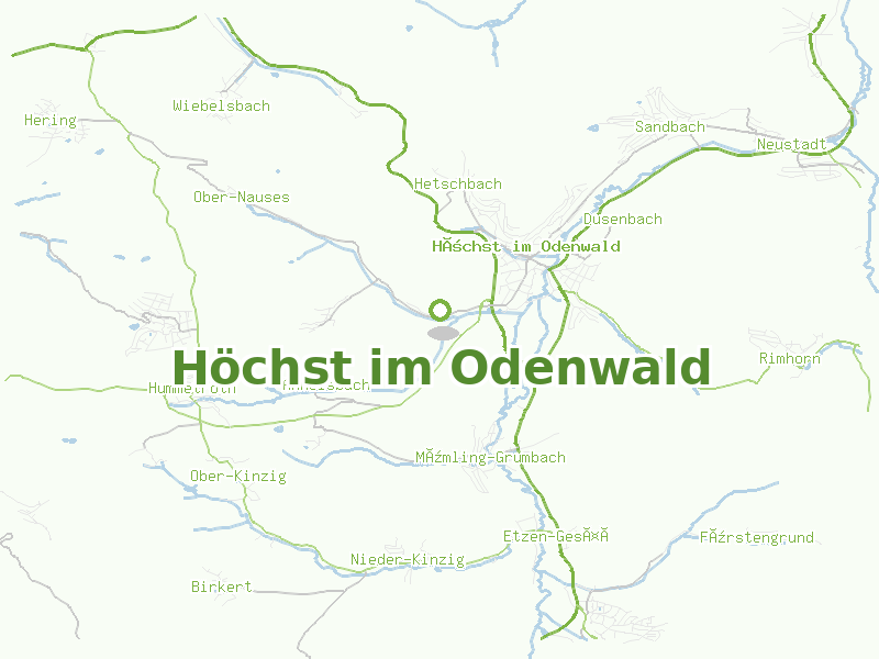 Karte von Höchst im Odenwald