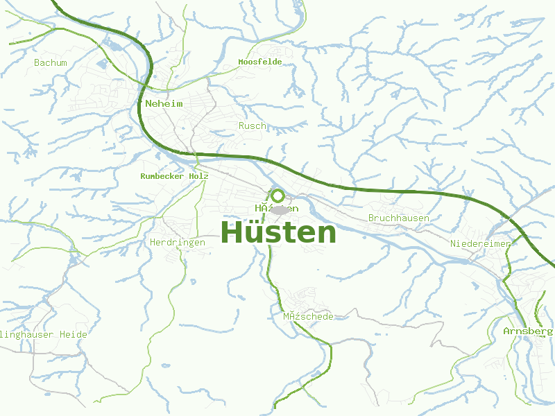 Karte von Hüsten