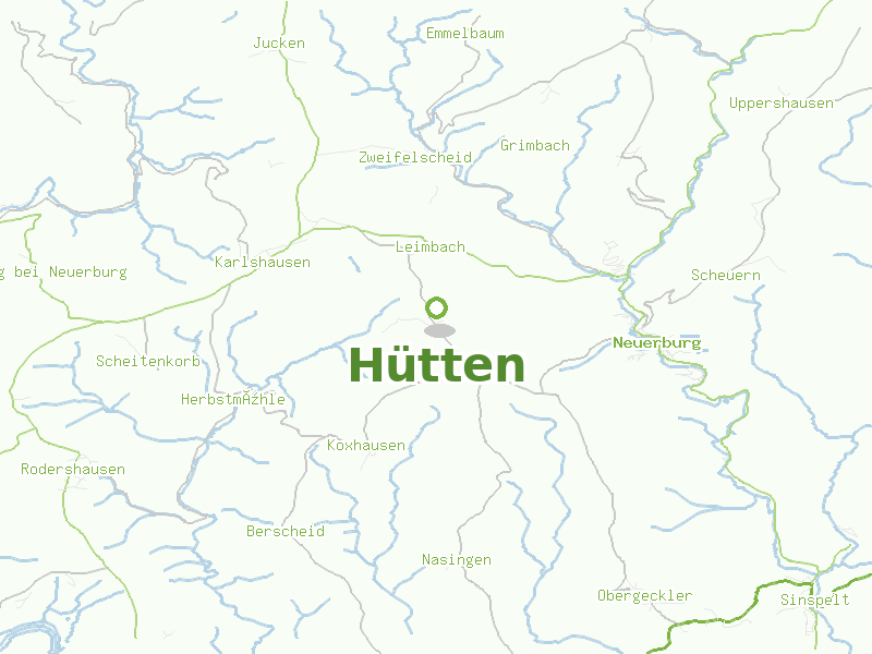 Karte von Hütten