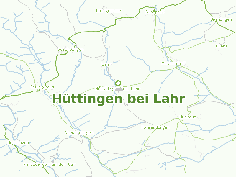 Karte von Hüttingen bei Lahr