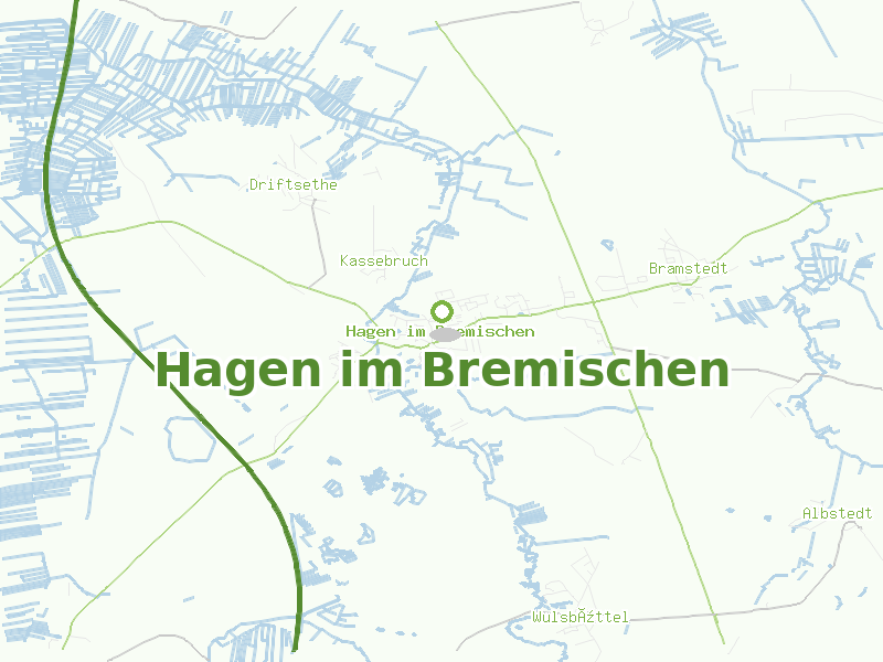 Karte von Hagen im Bremischen