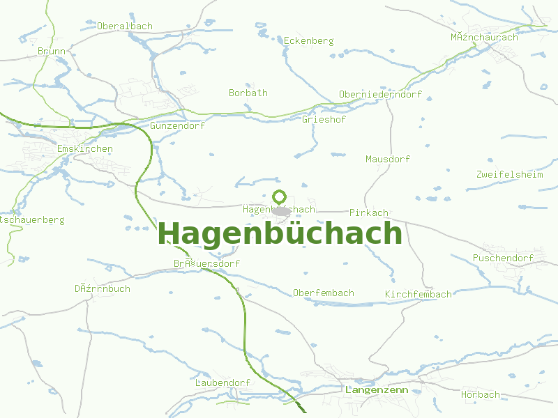 Karte von Hagenbüchach